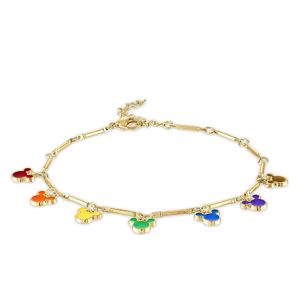 Mickey Mouse Enamel Rainbow Icon Bracelet