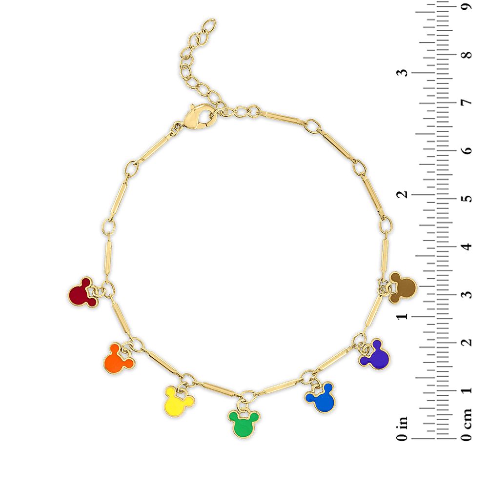 Mickey Mouse Enamel Rainbow Icon Bracelet