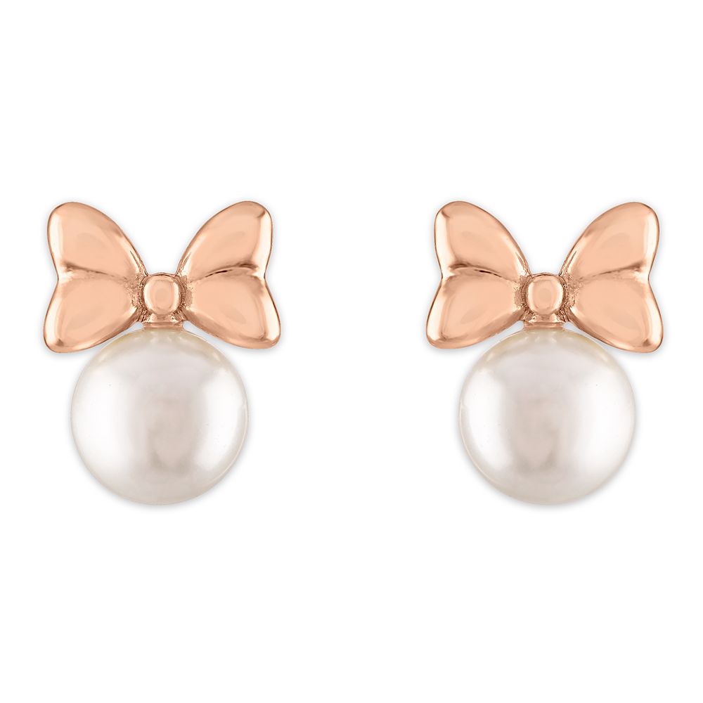 Minnie Mouse Pearl Stud Earrings