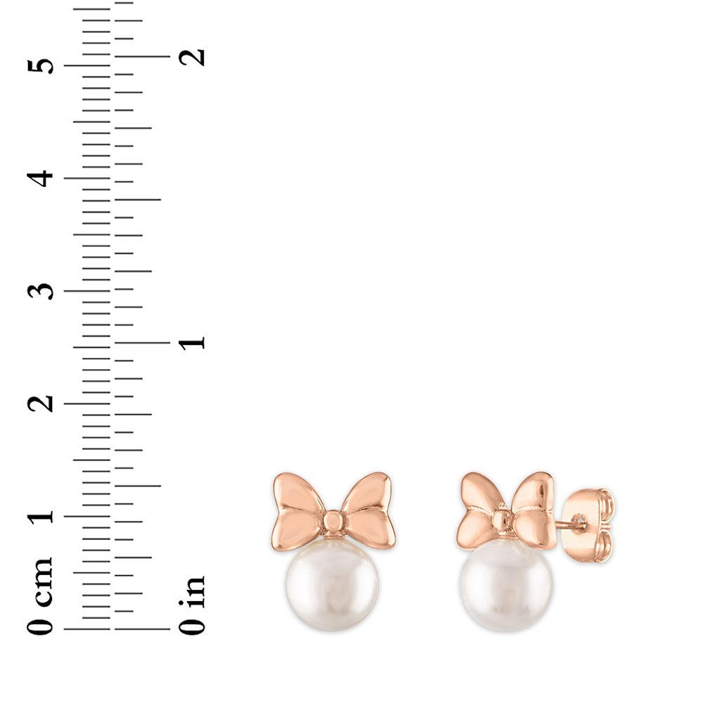 Minnie Mouse Pearl Stud Earrings