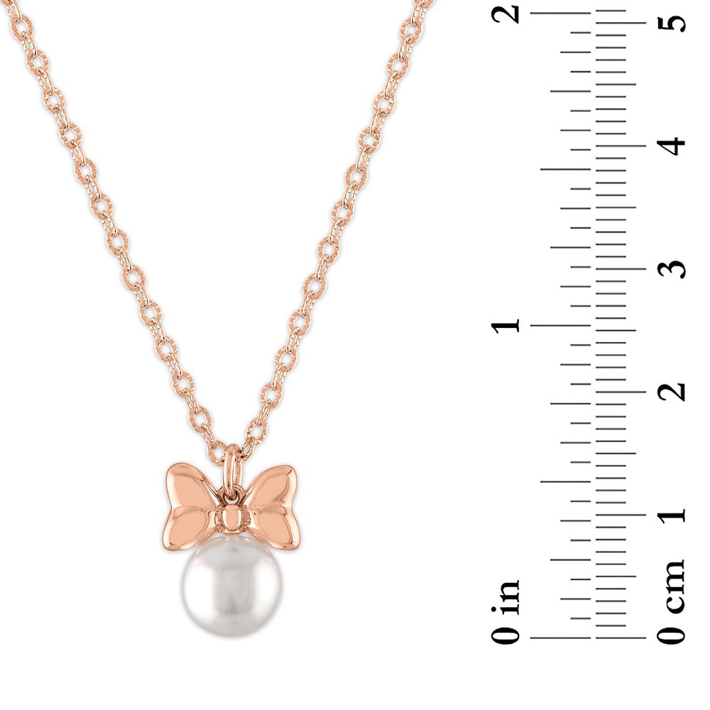 Minnie Mouse Pearl Pendant Necklace