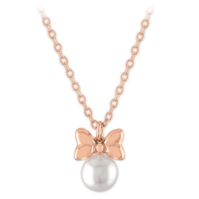 Minnie Mouse Pearl Pendant Necklace
