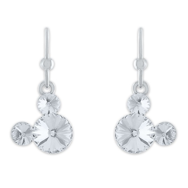 Mickey Mouse Crystal Icon Drop Earrings