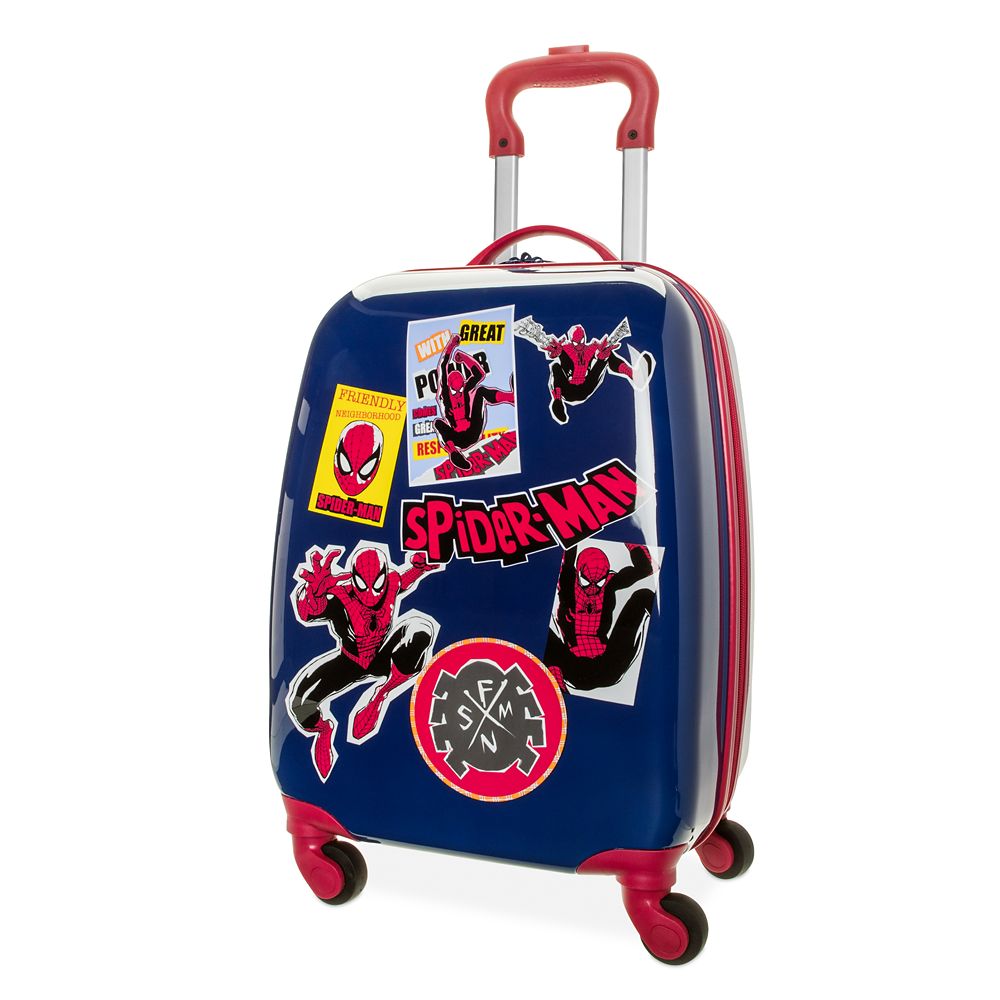 spiderman suitcase with light up wheels