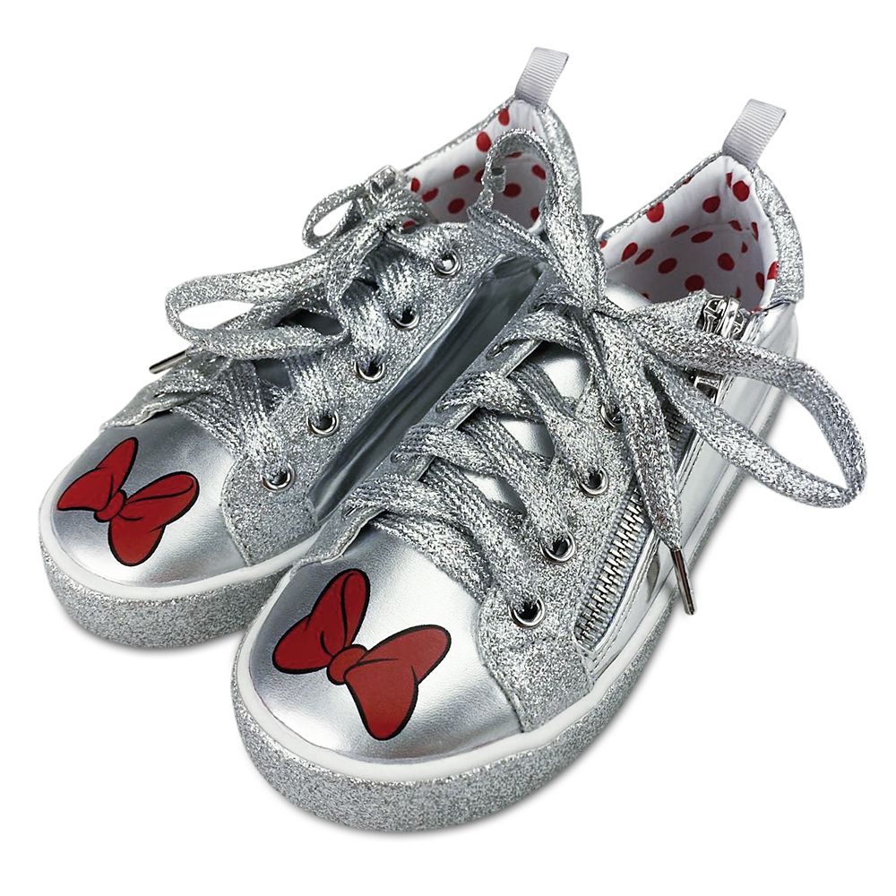 Minnie Mouse Grayscale Sneakers for Girls