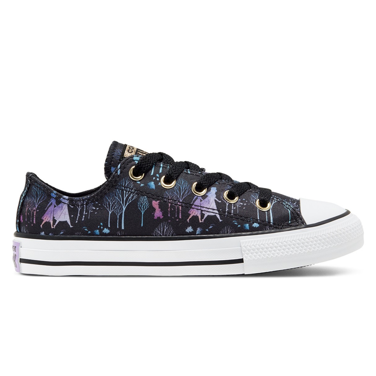 Frozen 2 Low-Top Sneakers for Kids by Converse – Black