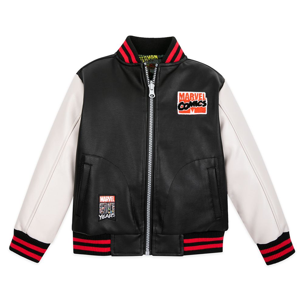 Marvel Comics 80th Anniversary Reversible Varsity Jacket for Kids here ...