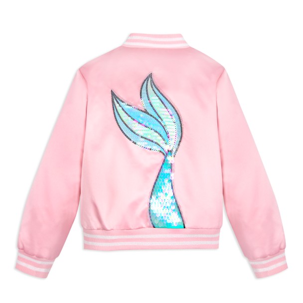 The Little Mermaid Satin Bomber Jacket for Girls