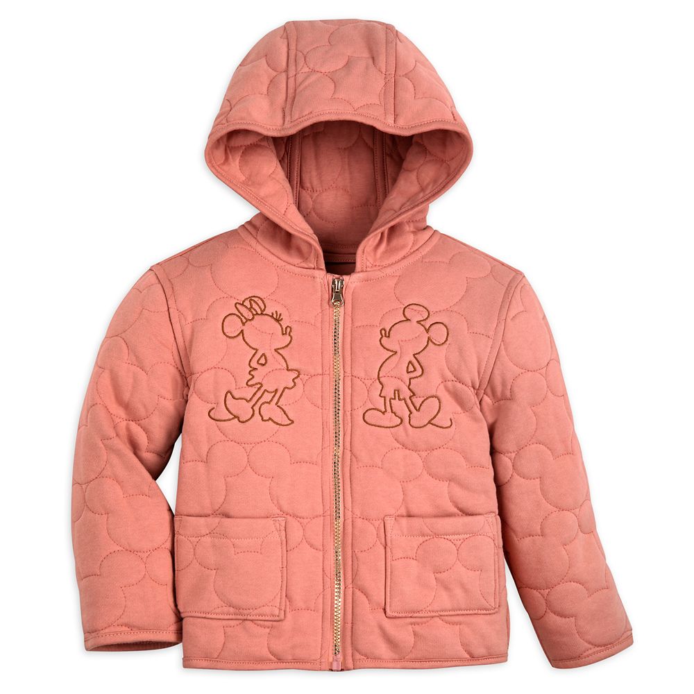 Disney Mickey and Minnie Mouse Quilted Hooded Jacket for Kids