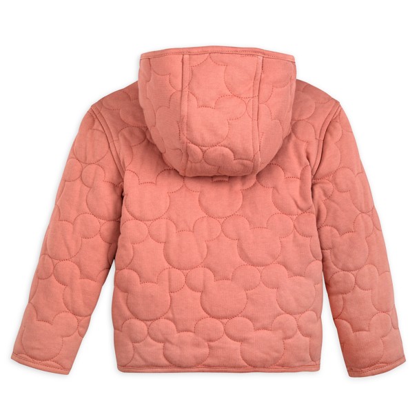 Mickey and Minnie Mouse Quilted Hooded Jacket for Kids