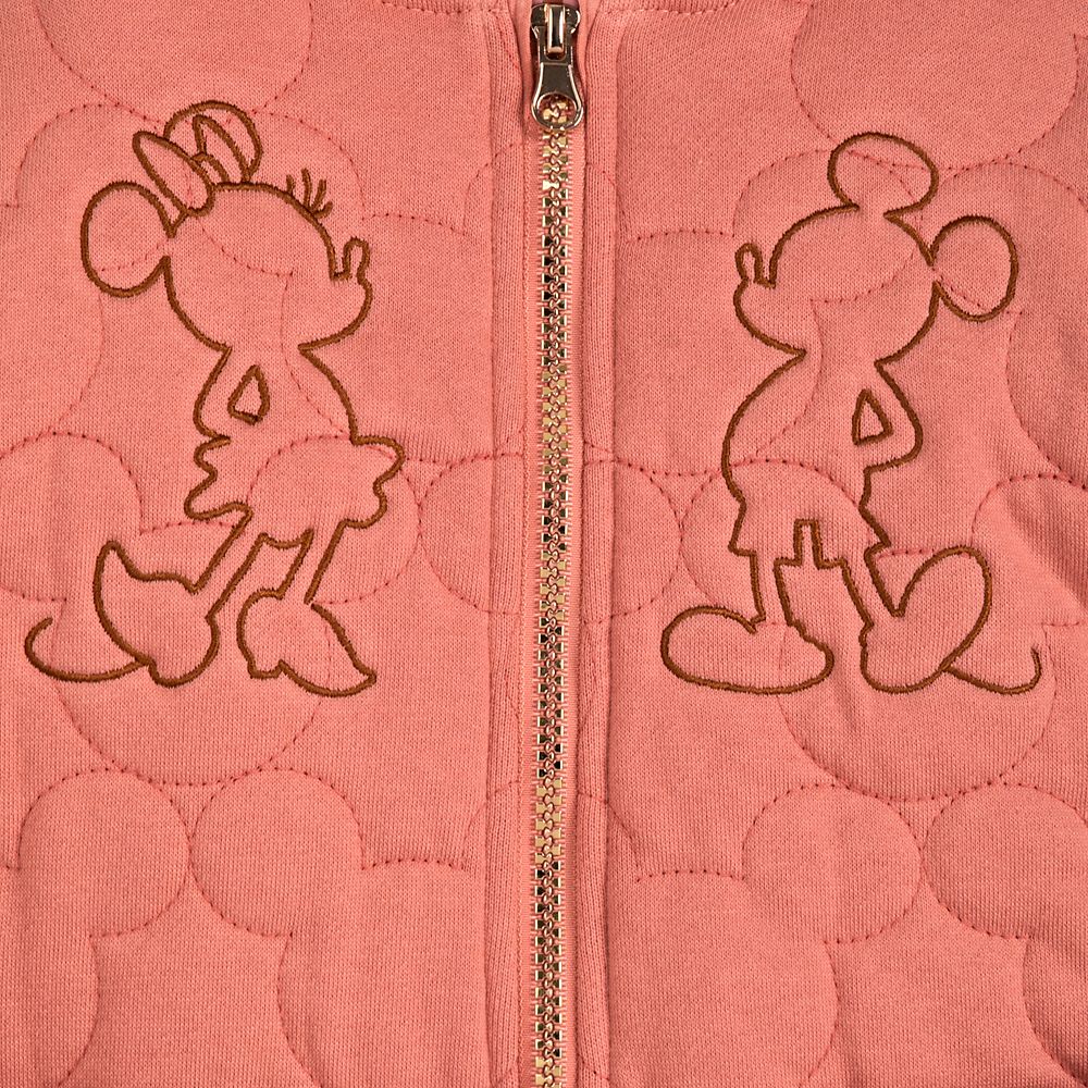 Mickey and Minnie Mouse Quilted Hooded Jacket for Kids