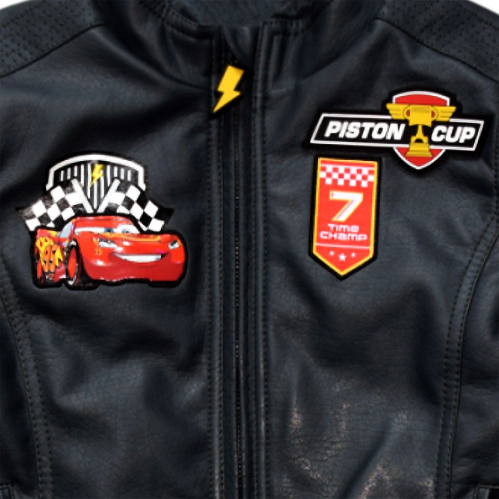 Lightning McQueen Faux Leather Jacket for Boys