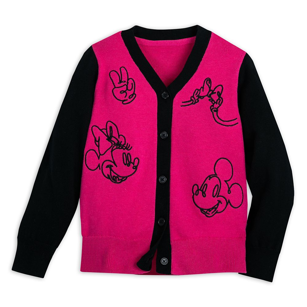 Mickey and Minnie Color Block Cardigan for Juniors