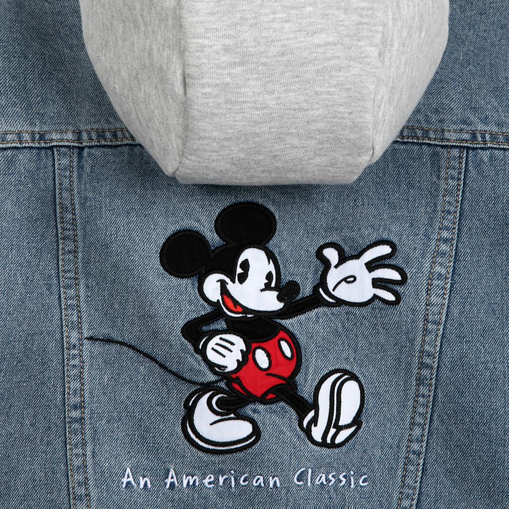 Mickey Mouse Hooded Denim Jacket for Kids
