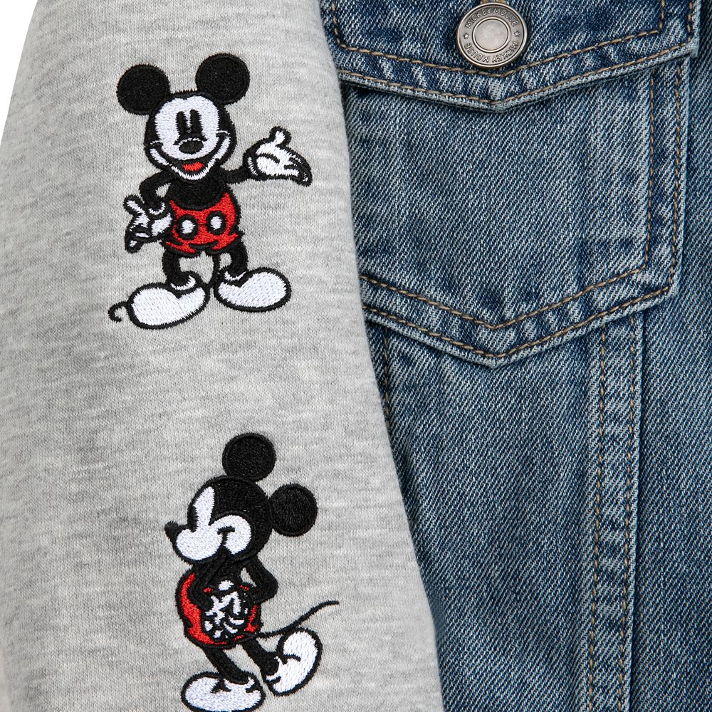 Mickey Mouse Hooded Denim Jacket for Kids