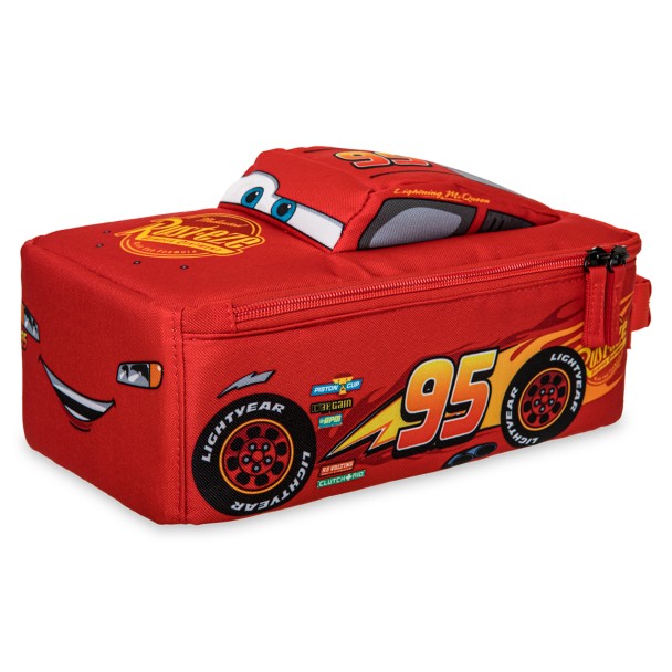 Disney Cars Lunchbox Dual Compartment Lightening McQueen Lunch Bag Box Kit New 