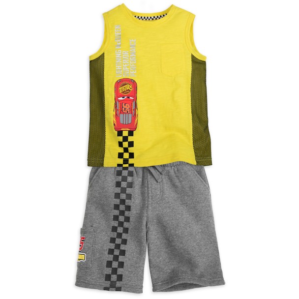 Lightning McQueen Tank Top and Shorts Set for Boys