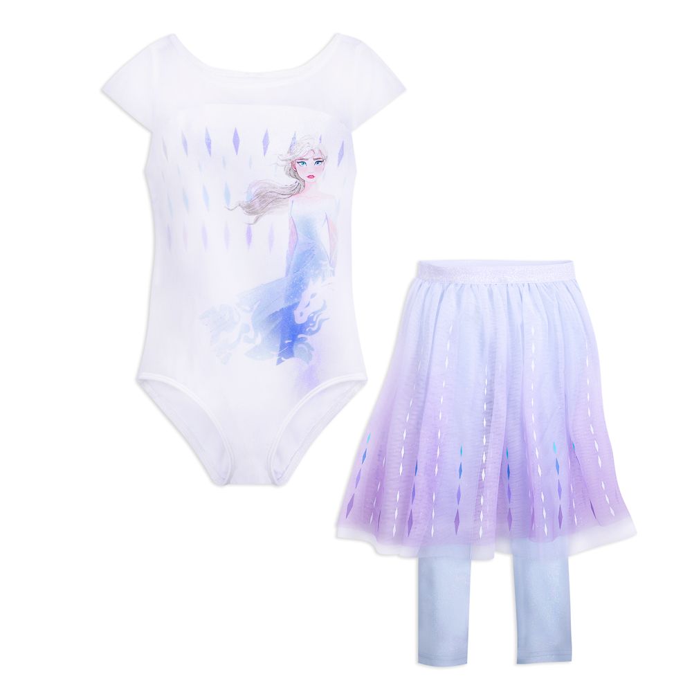 Elsa Leotard and Leggings with Tutu Set for Girls – Frozen 2