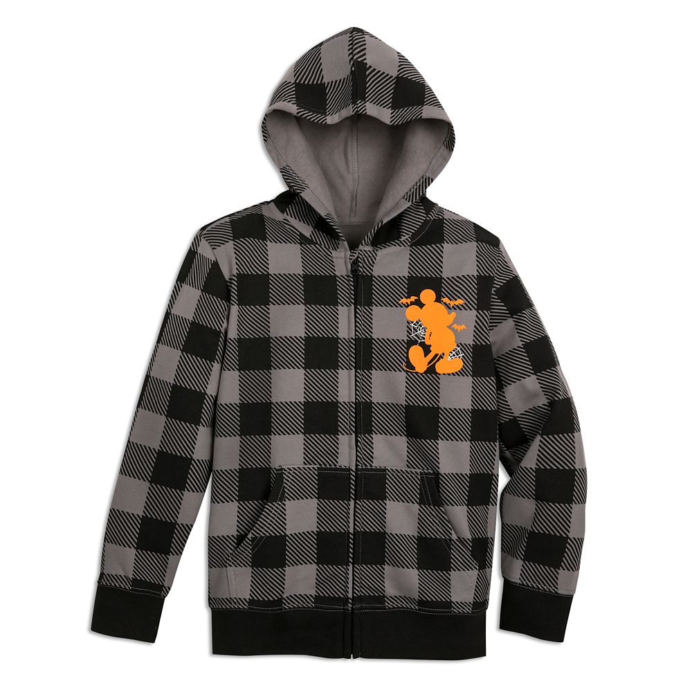 Mickey Mouse Plaid Halloween Zip Hoodie for Kids