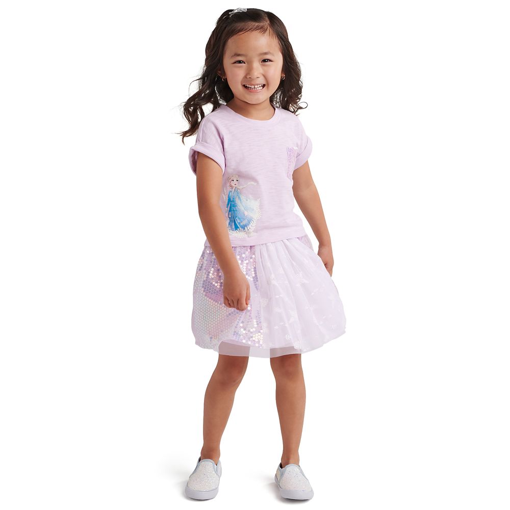 Elsa Shirt and Skirt Set for Girls