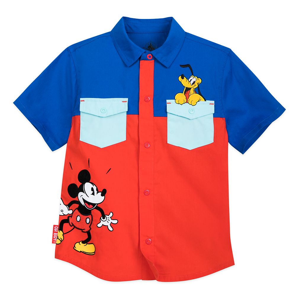 Mickey Mouse and Pluto Woven Shirt for Toddlers