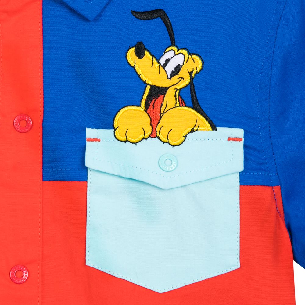 Mickey Mouse and Pluto Woven Shirt for Toddlers