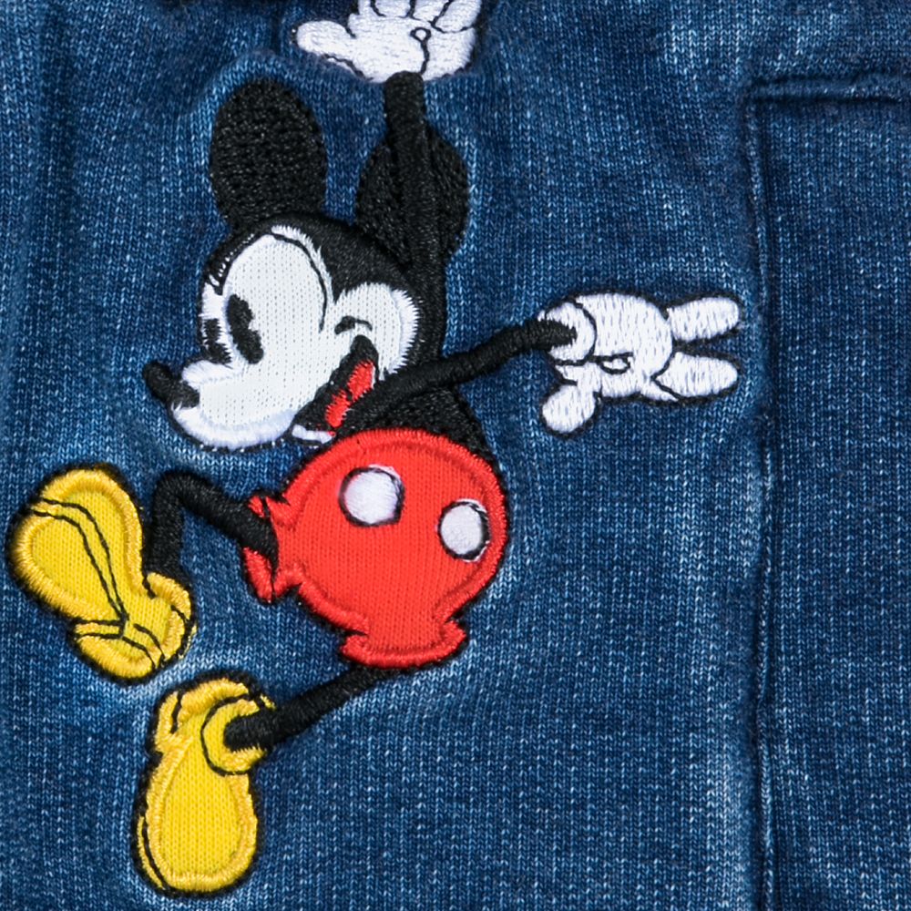 mickey mouse blue jean shorts