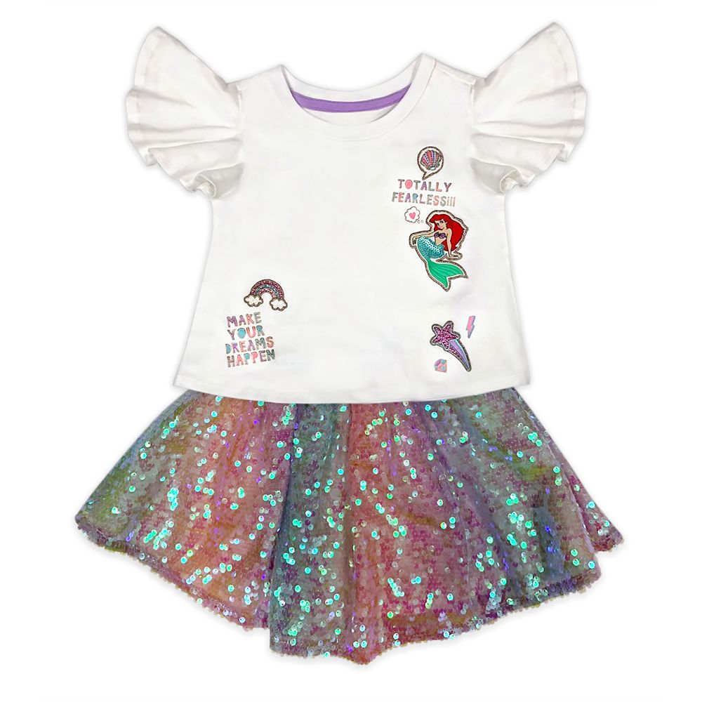 Ariel T-Shirt and Skirt Set for Girls – The Little Mermaid