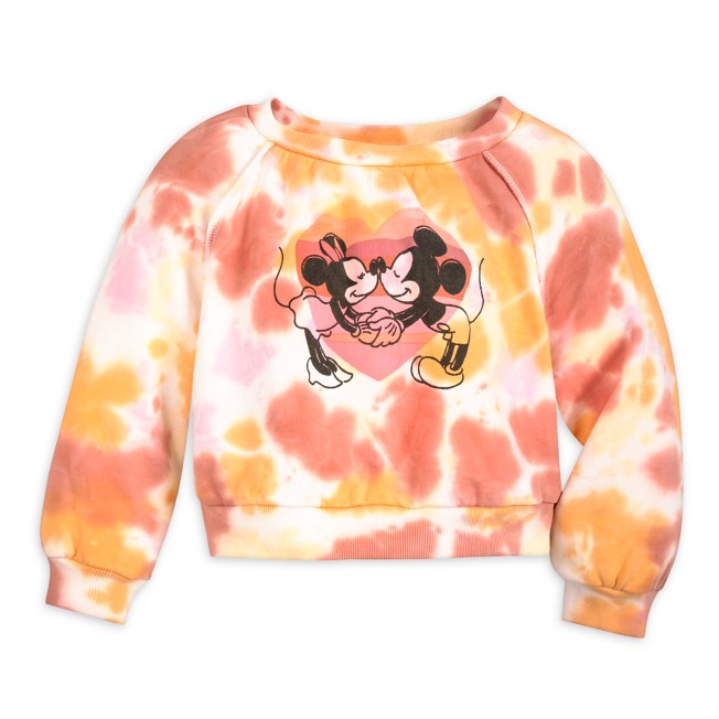 Mickey and Minnie Mouse Tie-Dye Sweatshirt for Kids