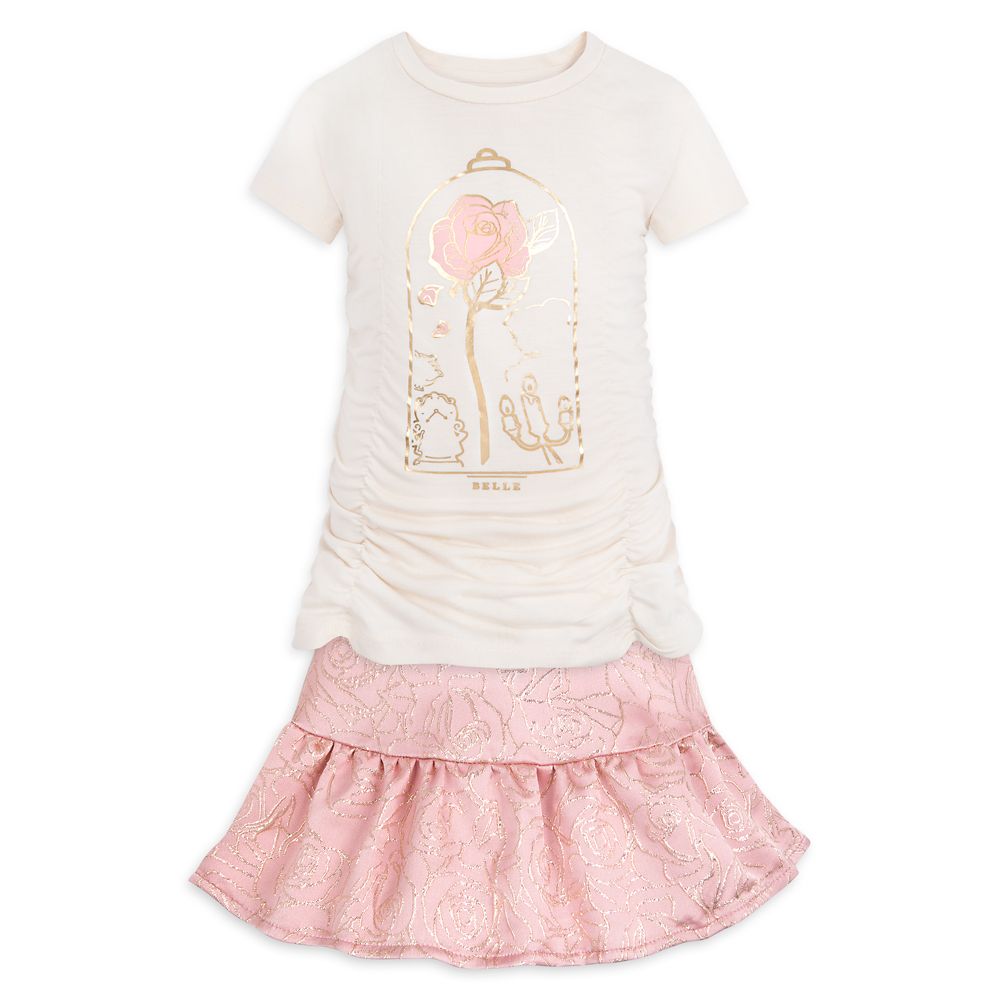 Belle T-Shirt and Mini Skirt Set for Girls – Beauty and the Beast