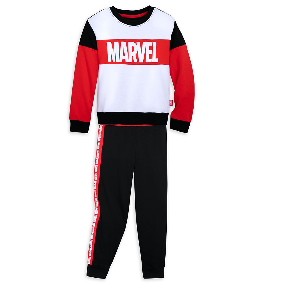 Marvel Logo Sweatshirt and Pants Set for Kids