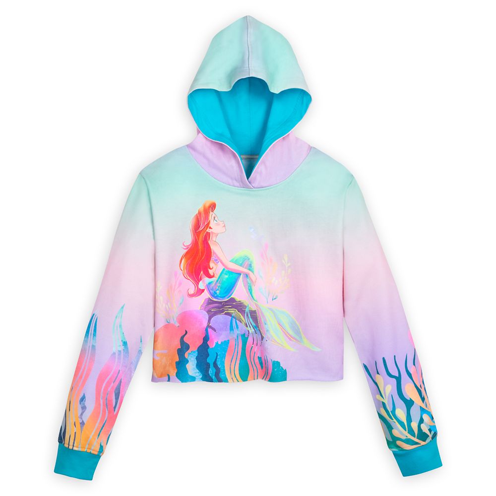 Ariel Semi-Cropped Pullover Hoodie for Kids – The Little Mermaid now available online