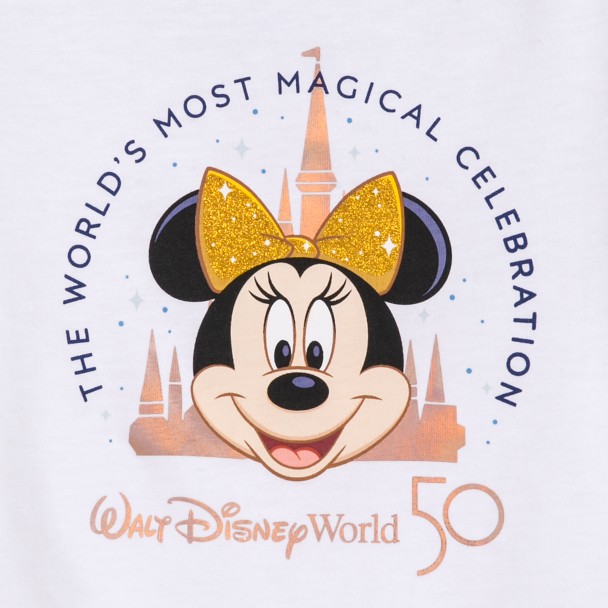 Minnie Mouse Ringer T-Shirt for Kids – Walt Disney World 50th Anniversary