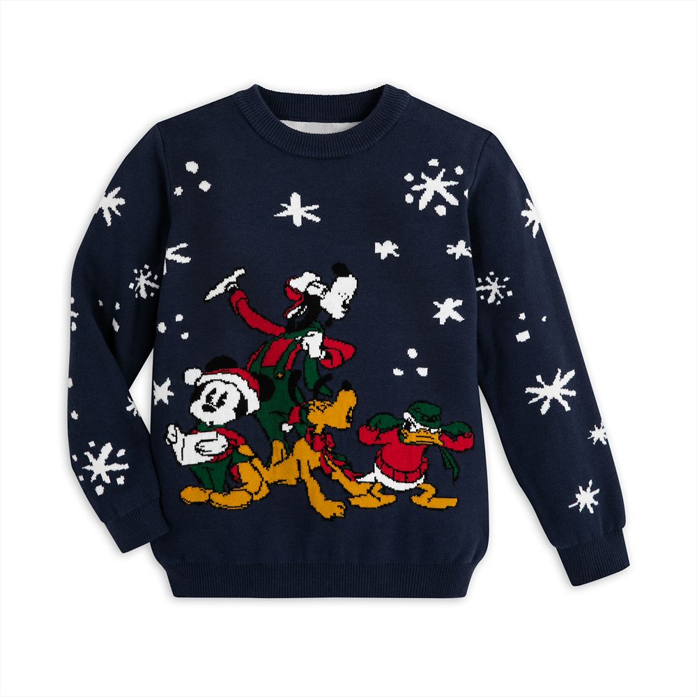 Mickey Mouse and Friends Holiday Sweater for Kids here now