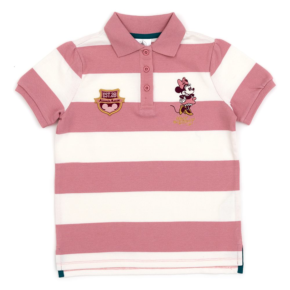 Minnie Mouse Striped Polo Shirt for Kids now available for purchase