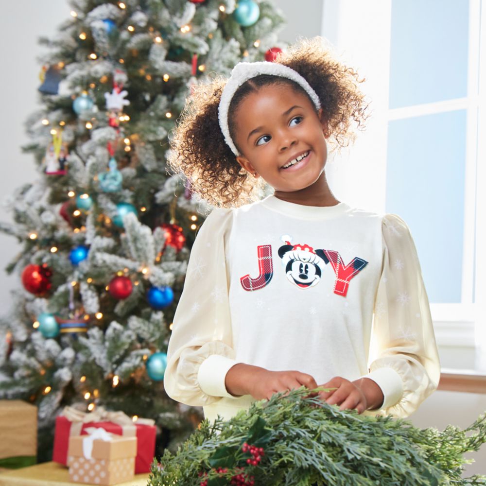 Minnie Mouse ''Joy'' Holiday Fashion Top for Girls