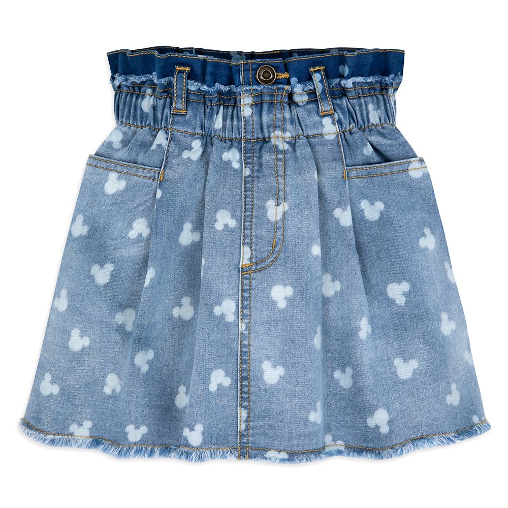 Minnie Mouse Vintage-Style Denim Skirt for Girls is available online for purchase