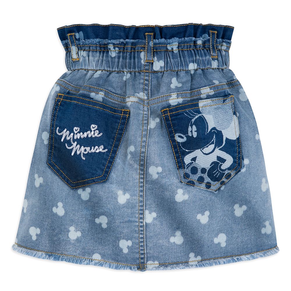 Minnie Mouse Vintage-Style Denim Skirt for Girls