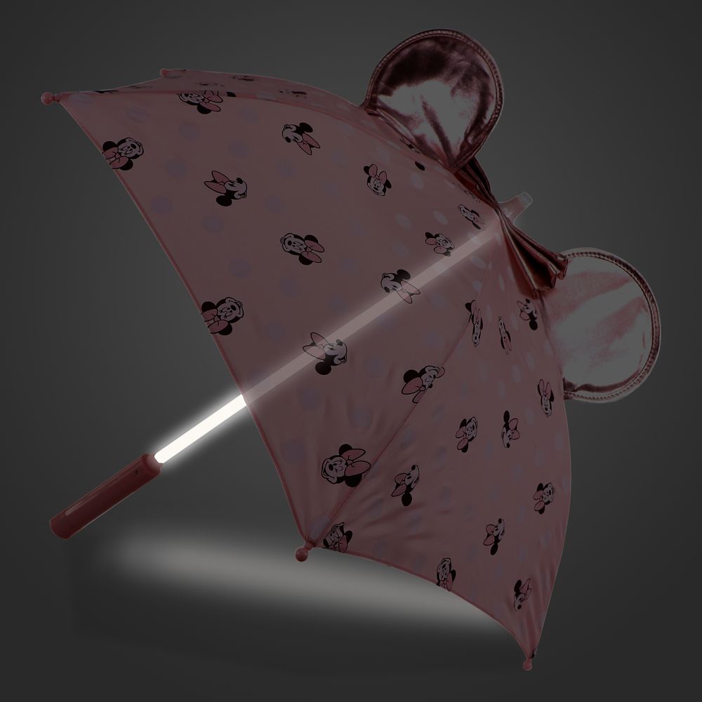 Minnie Mouse Pink Light-Up Umbrella for Kids