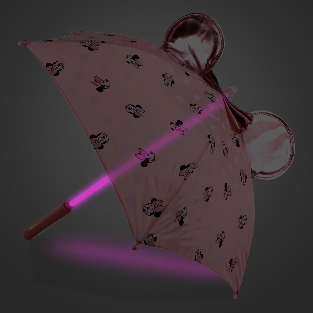 Minnie Mouse Pink Light-Up Umbrella for Kids