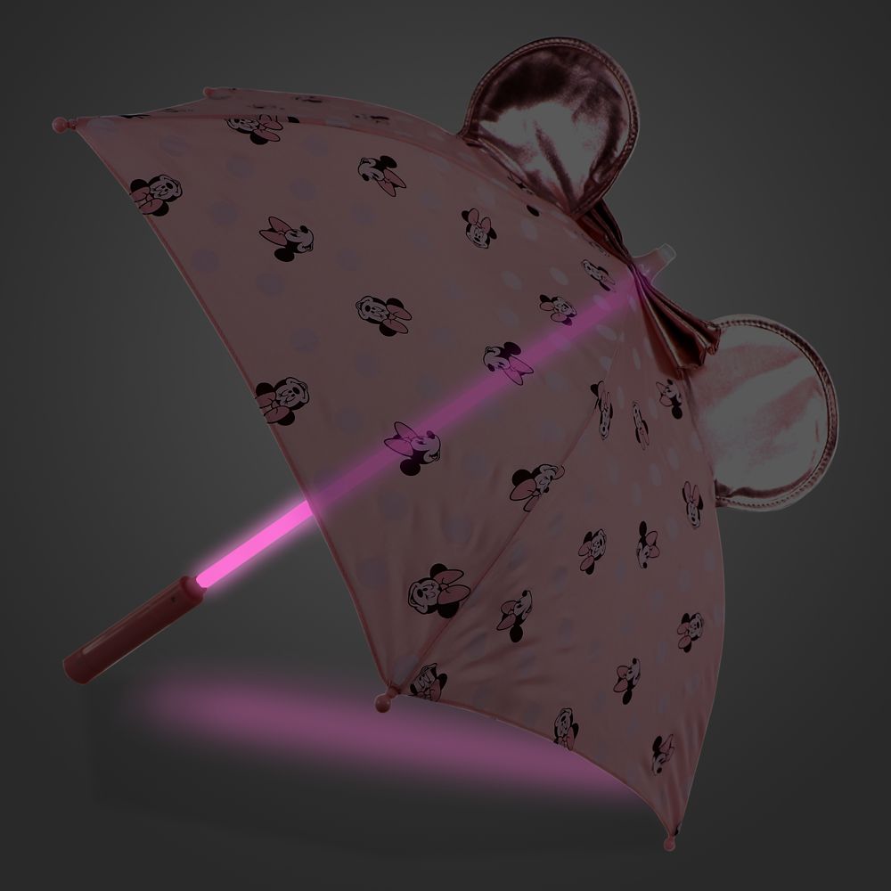 Minnie Mouse Pink Light-Up Umbrella for Kids