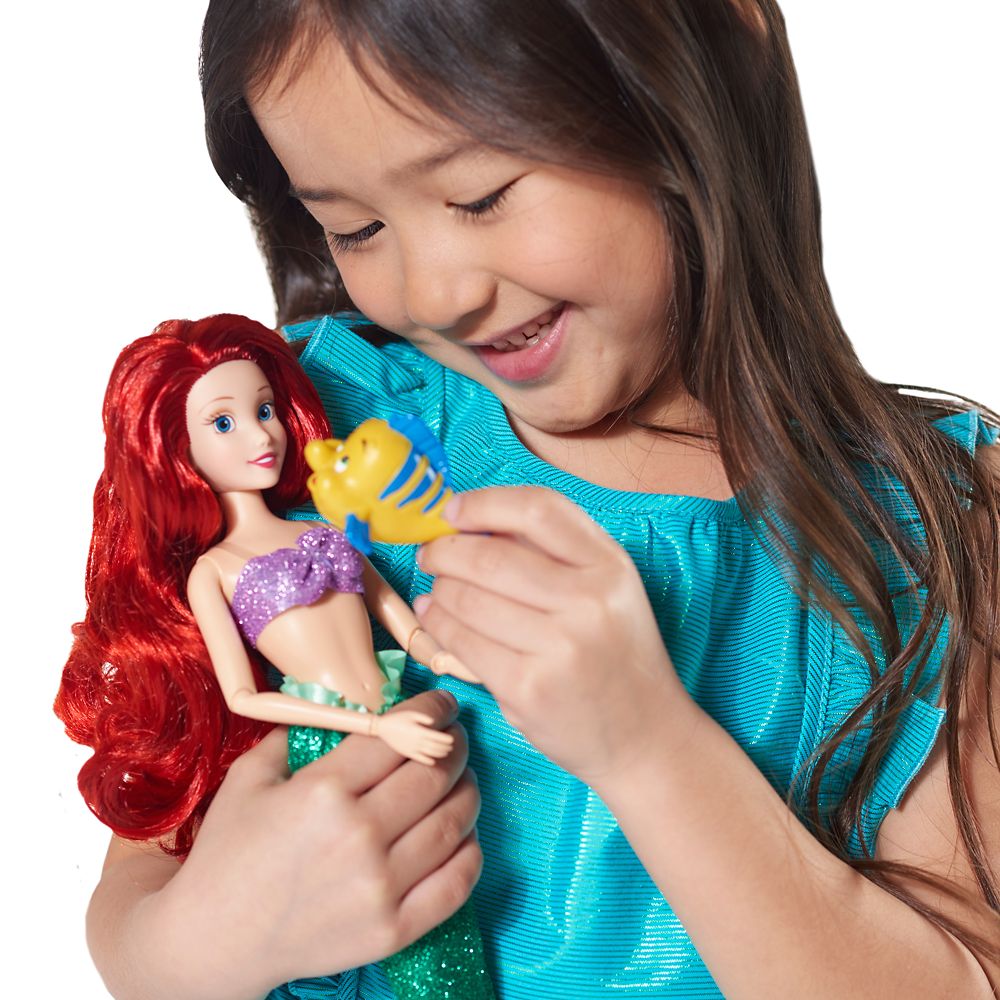 Ariel Classic Doll with Flounder Figure - 12''