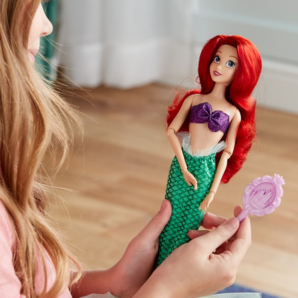 Disney Store Official Ariel Story Doll, The Little Mermaid, 11 inch, Fully Posable Toy in Glittering Outfit - Suitable for Ages 3+ Toy Figure, Gifts