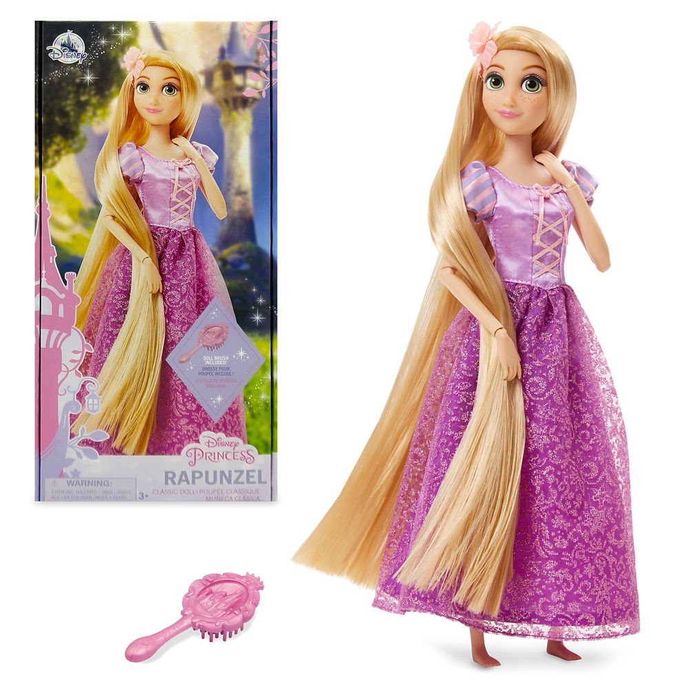 NEW Disney Tangled Rapunzel Plush Stuffed Doll Princess Purple Dress Authentic 