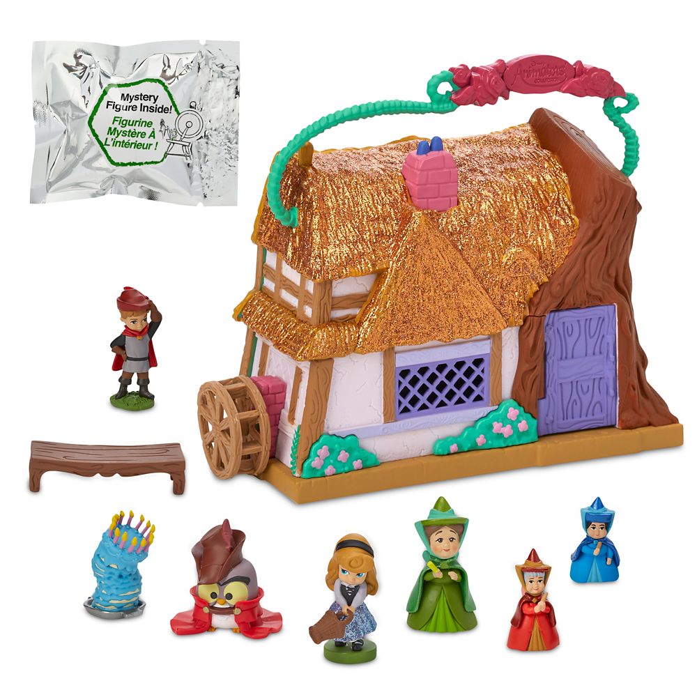 Disney Animators Littles Aurora Cottage Play Set Sleeping