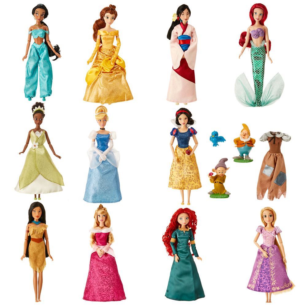 set of 6 princess dolls