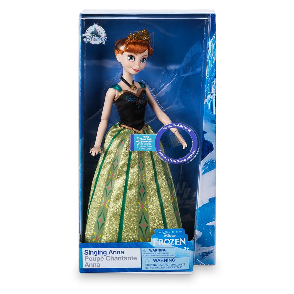 frozen singing dolls disney store