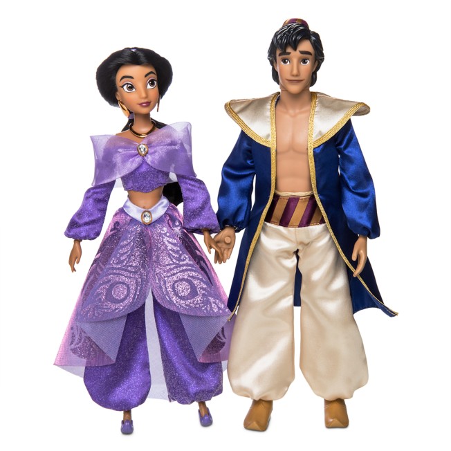 Disney Store Singing Duet Doll Set Aladdin & Jasmine A Whole New World Deluxe 