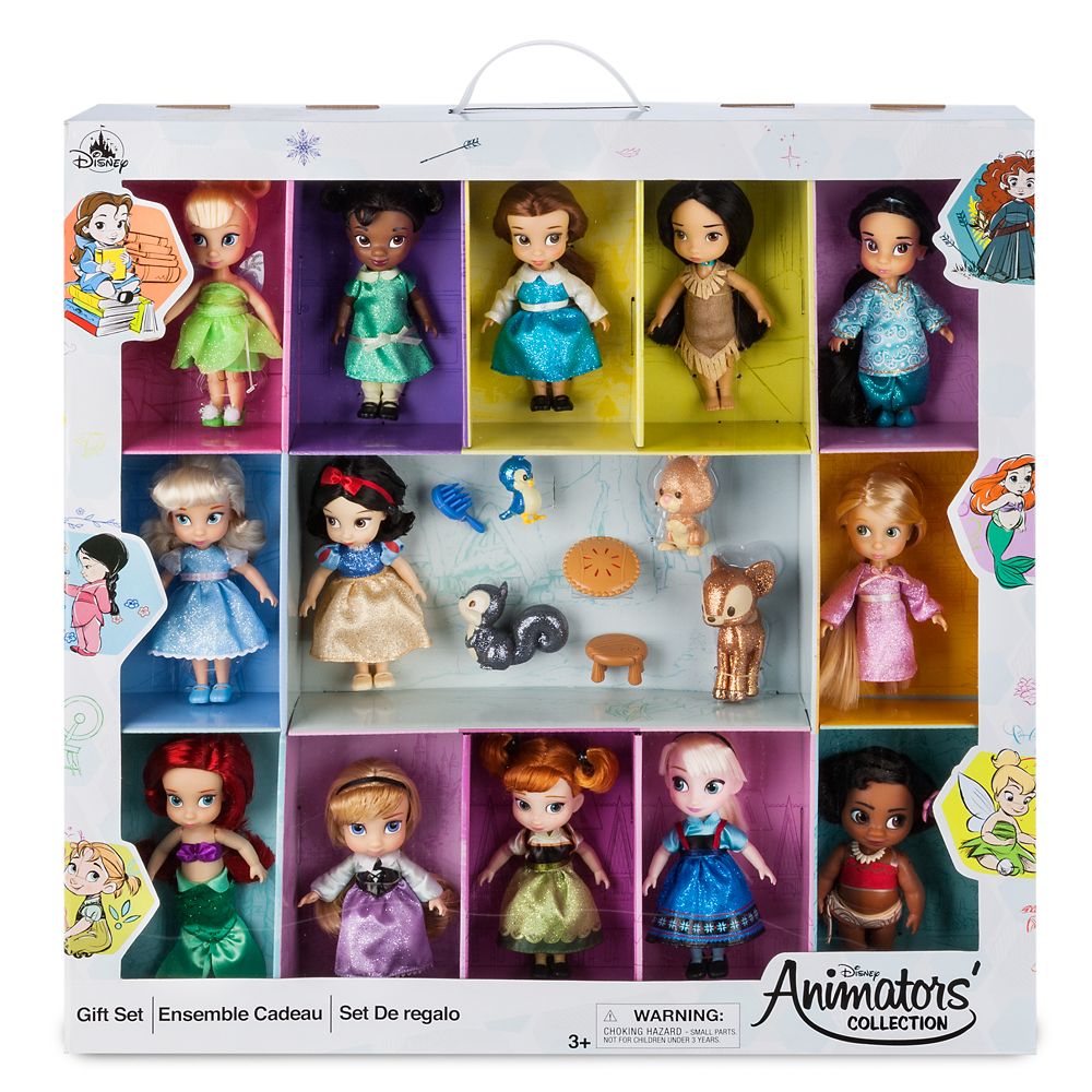 NEW Disney Parks Disney Animators Collection Jasmine Mini Doll Play Set 5" 