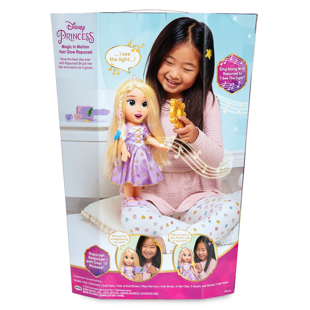 Rapunzel Disney Princess Magic in Motion Hair Glow Doll – 15''